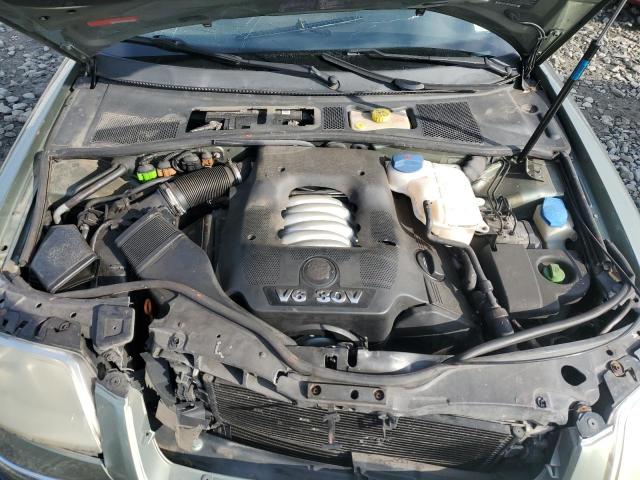 WVWTH63B22P118938 - 2002 VOLKSWAGEN PASSAT GLX 4MOTION მწვანე ფოტო 11