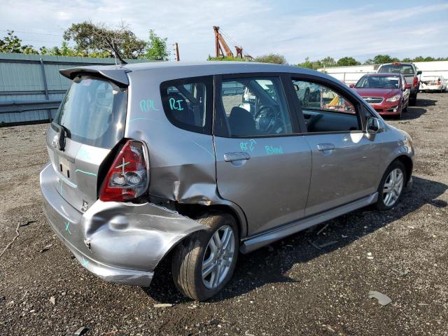 JHMGD37647S056583 - 2007 HONDA FIT S ნაცრისფერი ფოტო 3