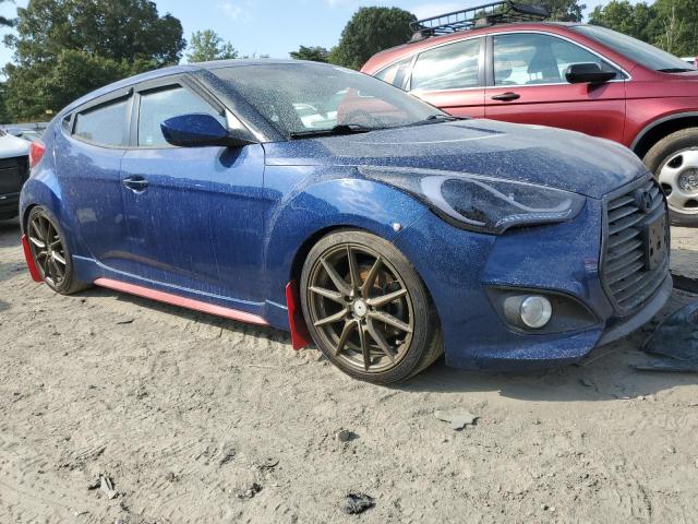 KMHTC6AE3GU272333 - 2016 HYUNDAI VELOSTER TURBO BLUE photo 4