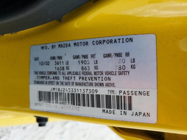 JM1BJ245331137309 - 2003 MAZDA PROTEGE PR5 黄色 照片 13