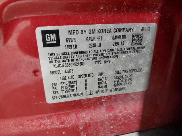 KL4CJFSB6GB524080 - 2016 BUICK ENCORE CONVENIENCE 红色 照片 13