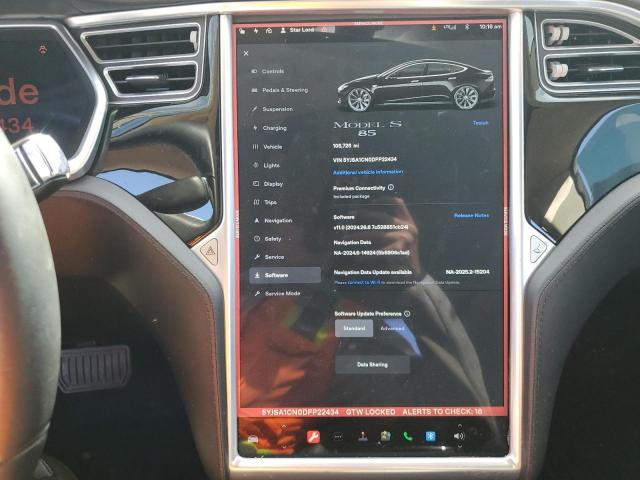 5YJSA1CN0DFP22434 - 2013 TESLA MODEL S შავი ფოტო 9