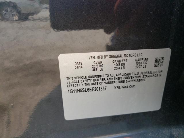 1G11H5SL6EF201657 - 2014 CHEVROLET MALIBU LTZ გრაფიტი ფოტო 12