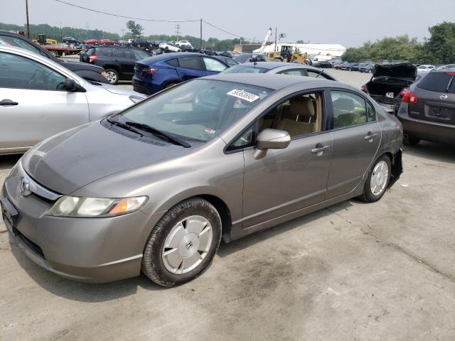 JHMFA36248S014287 - 2008 HONDA CIVIC HYBRID SILVER photo 1