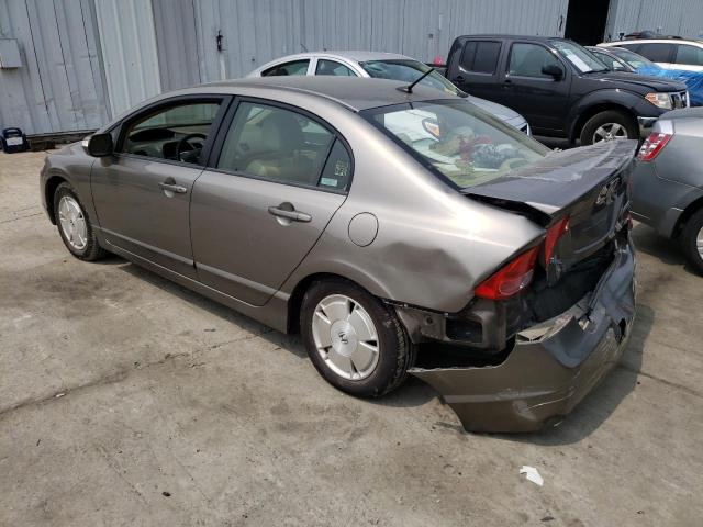 JHMFA36248S014287 - 2008 HONDA CIVIC HYBRID SILVER photo 2