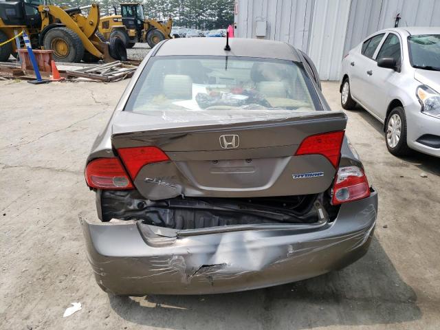 JHMFA36248S014287 - 2008 HONDA CIVIC HYBRID SILVER photo 6