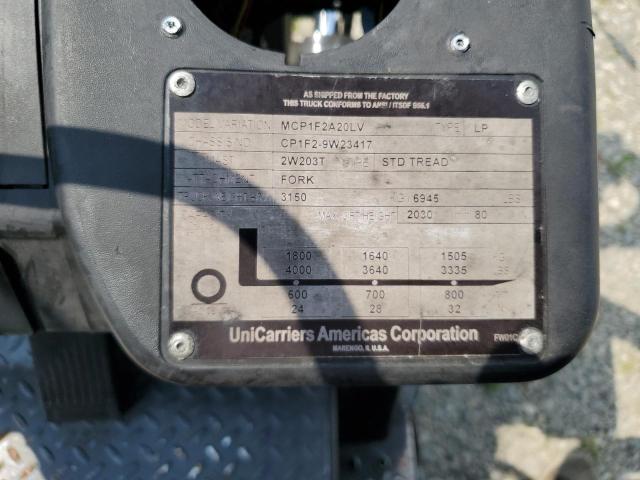 CP1F29W23417 - 2016 UNI FORKLIFT SILVER photo 10