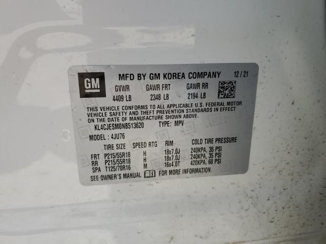 KL4CJESM0NB513620 - 2022 BUICK ENCORE PREFERRED 白色 照片 13