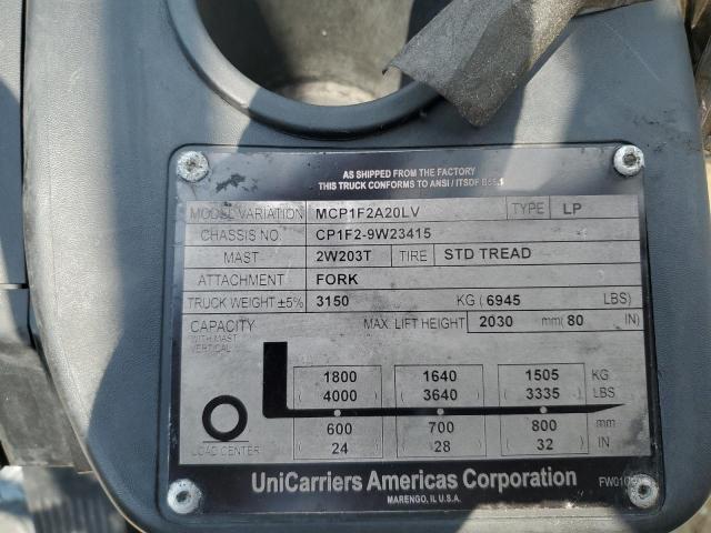 CP1F29W23415 - 2016 UNI FORKLIFT SILVER photo 10