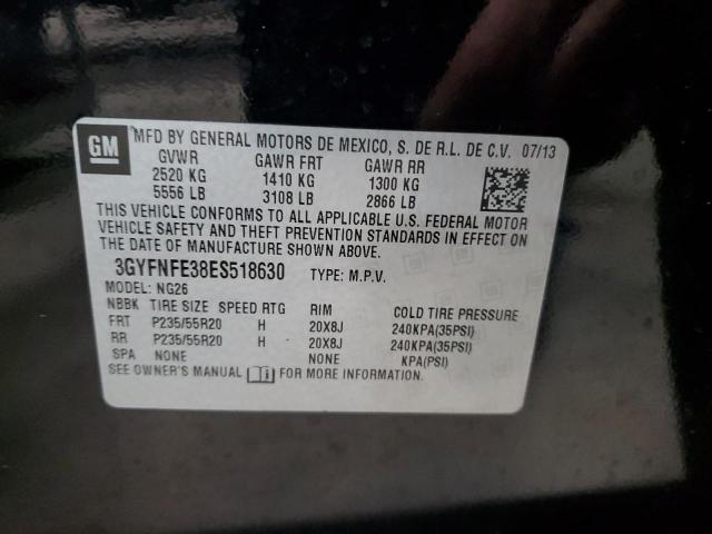 3GYFNFE38ES518630 - 2014 CADILLAC SRX PERFORMANCE COLLECTION Siyah fotoğraf 13