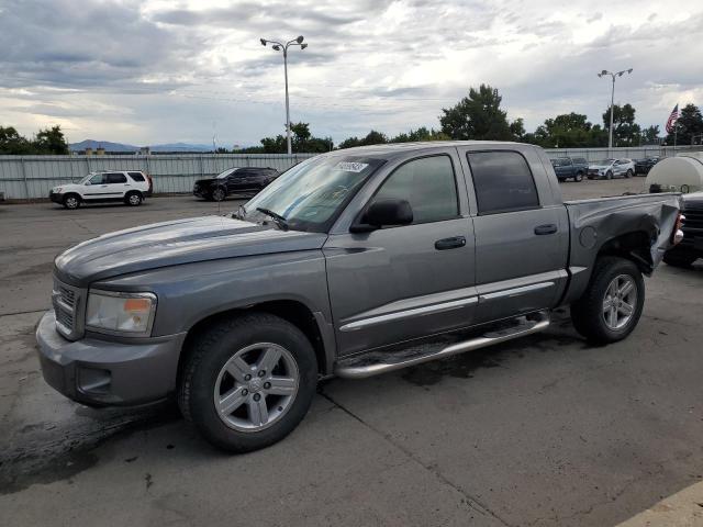 1D7HW58N38S544402 - 2008 DODGE DAKOTA QUAD LARAMIE GRAY photo 1