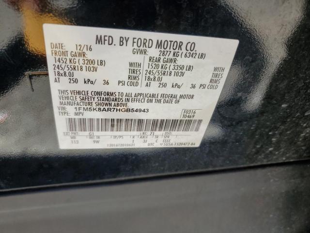 1FM5K8AR7HGB54943 - 2017 FORD EXPLORER POLICE INTERCEPTOR Qara foto 13