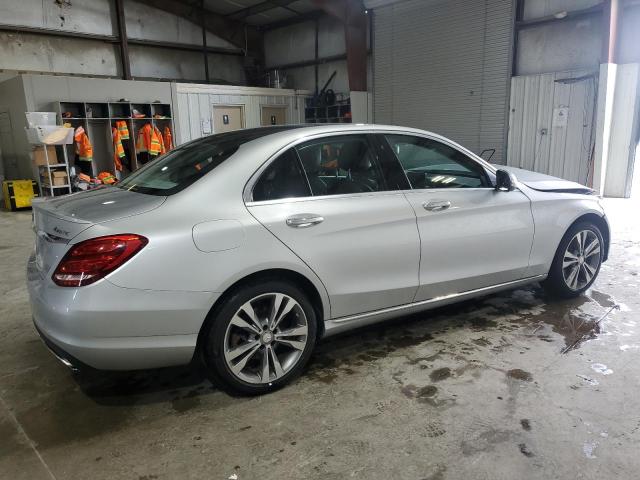 55SWF4KB5HU181784 - 2017 MERCEDES-BENZ C 300 4MATIC SILVER photo 3