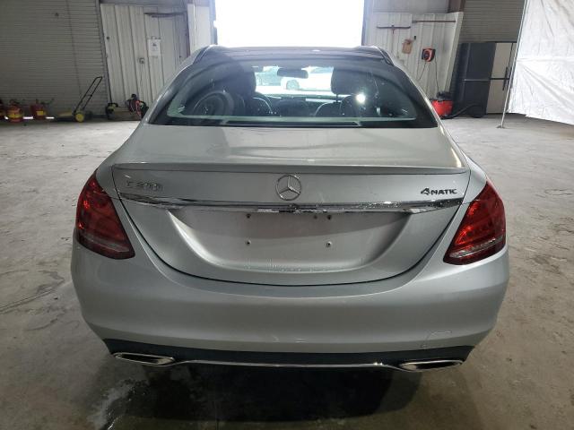 55SWF4KB5HU181784 - 2017 MERCEDES-BENZ C 300 4MATIC SILVER photo 6