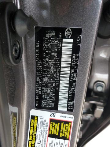 4T1T11AK8RU257506 - 2024 TOYOTA CAMRY SE NIGHT SHADE GRAY photo 12