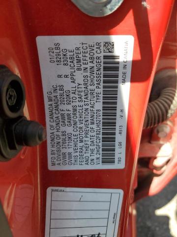 2HGFC2F82LH527078 - 2020 HONDA CIVIC SPORT RED photo 12