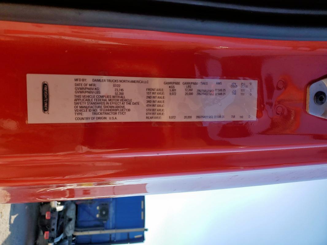 1FUJHHDR8PLUE7130 - 2023 FREIGHTLINER CASCADIA 1 Qırmızı foto 10