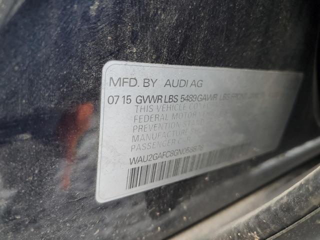 WAU2GAFC8GN058878 - 2016 AUDI A7 PRESTIGE BLACK photo 12