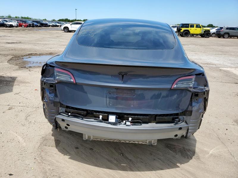 5YJ3E1EA0PF665434 - 2023 TESLA MODEL 3 GRAY photo 6