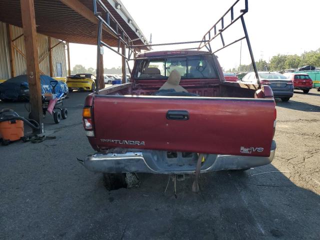 5TBRT3410YS016252 - 2000 TOYOTA TUNDRA ACCESS CAB 勃艮第红 照片 6