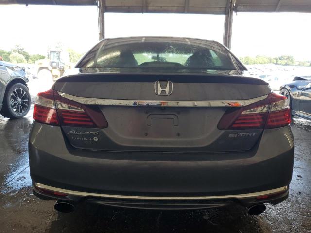 1HGCR2F59GA095648 - 2016 HONDA ACCORD SPORT GRAY photo 6