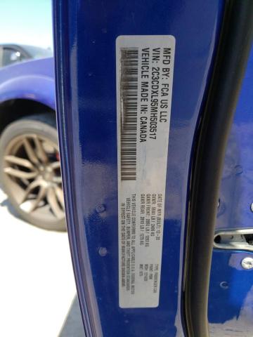 2C3CDXL95MH503517 - 2021 DODGE CHARGER SRT HELLCAT BLUE photo 13