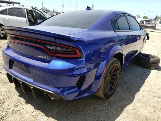 2C3CDXL95MH503517 - 2021 DODGE CHARGER SRT HELLCAT BLUE photo 3