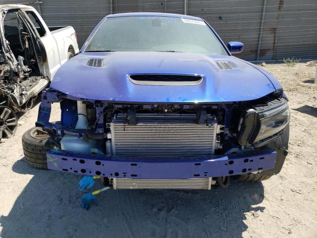 2C3CDXL95MH503517 - 2021 DODGE CHARGER SRT HELLCAT BLUE photo 5