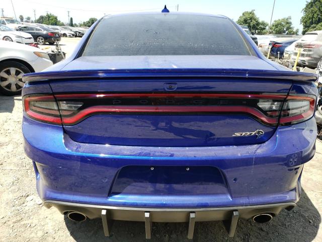 2C3CDXL95MH503517 - 2021 DODGE CHARGER SRT HELLCAT BLUE photo 6