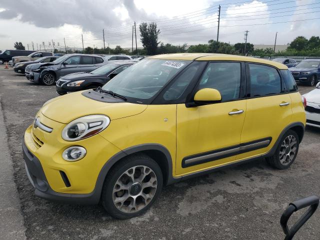 ZFBCFADH9EZ019914 - 2014 FIAT 500L TREKKING YELLOW photo 1