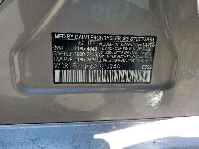 WDBUF56JX6A970940 - 2006 MERCEDES-BENZ E 350 GRAY photo 12