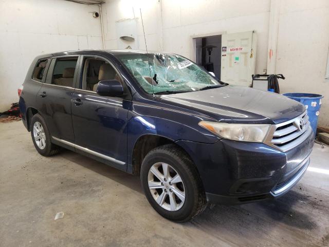 5TDBK3EH7BS066743 - 2011 TOYOTA HIGHLANDER BASE BLUE photo 4