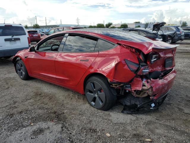 5YJ3E1EA9PF508307 - 2023 TESLA MODEL 3 RED photo 2