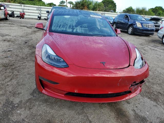 5YJ3E1EA9PF508307 - 2023 TESLA MODEL 3 RED photo 5