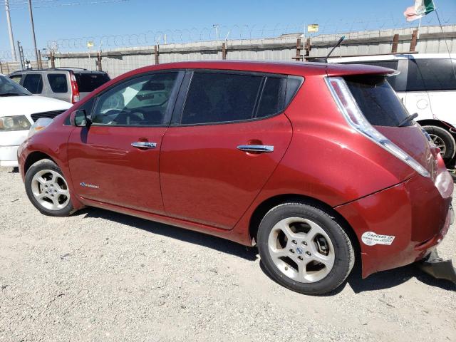 1N4AZ0CP8DC409876 - 2013 NISSAN LEAF S RED photo 2