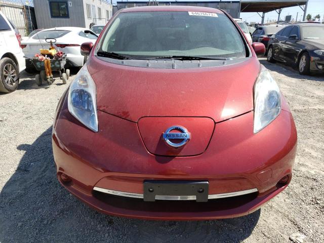 1N4AZ0CP8DC409876 - 2013 NISSAN LEAF S RED photo 5