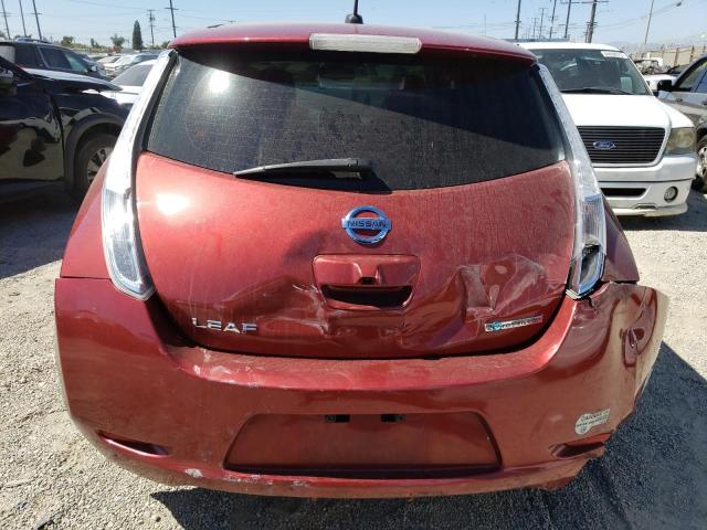 1N4AZ0CP8DC409876 - 2013 NISSAN LEAF S RED photo 6