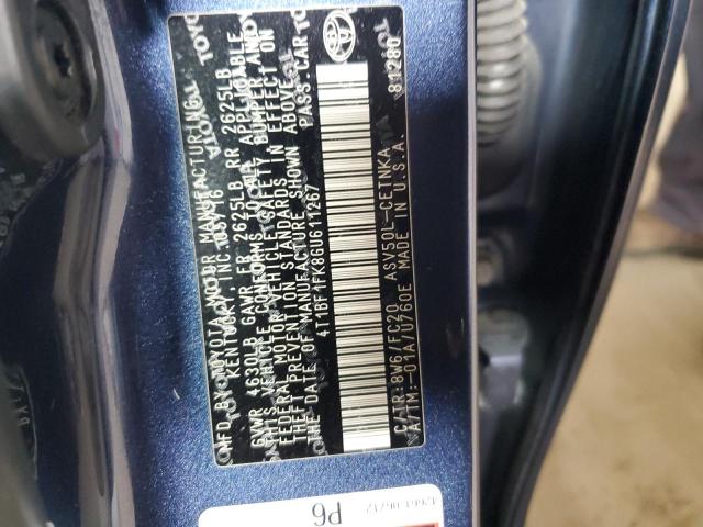 4T1BF1FK8GU611267 - 2016 TOYOTA CAMRY LE BLUE photo 12