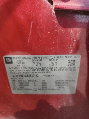 3GYFNBEYXBS610712 - 2011 CADILLAC SRX PERFORMANCE COLLECTION Қызыл фото 13