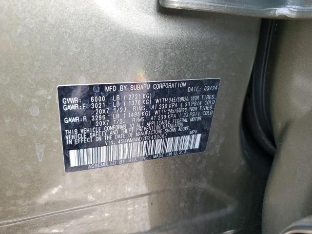 4S4WMAWD2R3430067 - 2024 SUBARU ASCENT TOURING GREEN photo 13