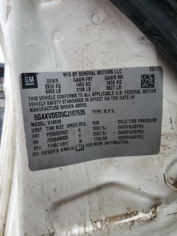 5GAKVDED9CJ167535 - 2012 BUICK ENCLAVE WHITE photo 13