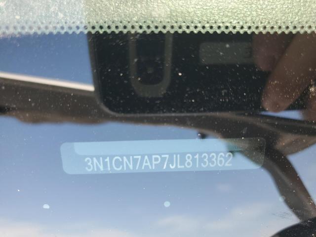 3N1CN7AP7JL813362 - 2018 NISSAN VERSA S 银色 照片 12