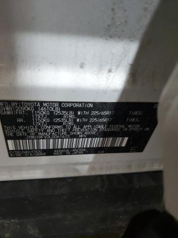 JTMG1RFV2LD061673 - 2020 TOYOTA RAV4 LE თეთრი ფოტო 13