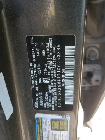 5XXGM4A71DG253886 - 2013 KIA OPTIMA LX GRAY photo 12