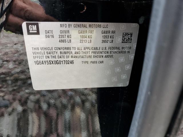 1G6AY5SX0G0170246 - 2016 CADILLAC CTS PERFORMANCE COLLECTION Черный фото 13