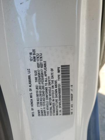 5FNRL5H66HB000151 - 2017 HONDA ODYSSEY EXL WHITE photo 14