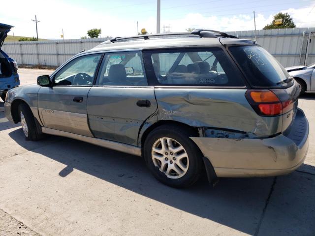 4S3BH665917605070 - 2001 SUBARU LEGACY OUTBACK GREEN photo 2