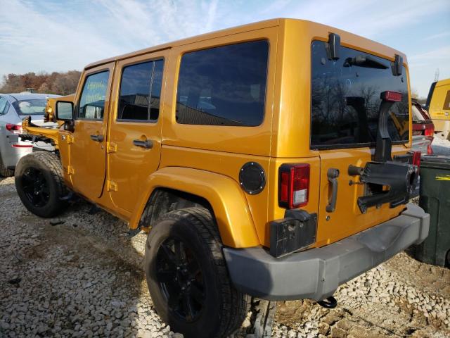 1C4HJWEG7EL282216 - 2014 JEEP WRANGLER U SAHARA ORANGE photo 3