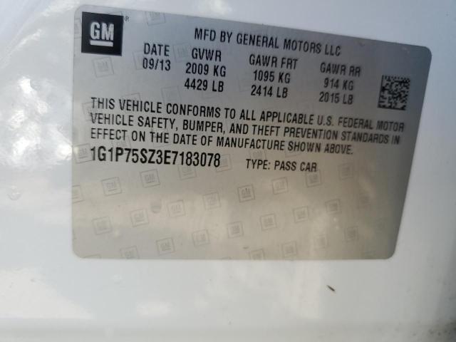 1G1P75SZ3E7183078 - 2014 CHEVROLET CRUZE WHITE photo 12