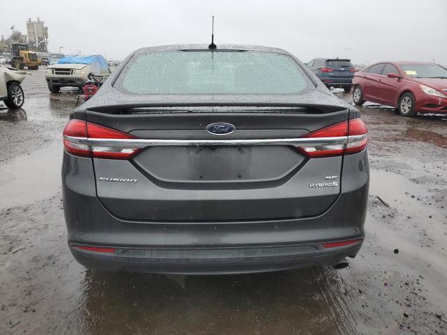 3FA6P0LU9JR218496 - 2018 FORD FUSION SE HYBRID GRAY photo 6